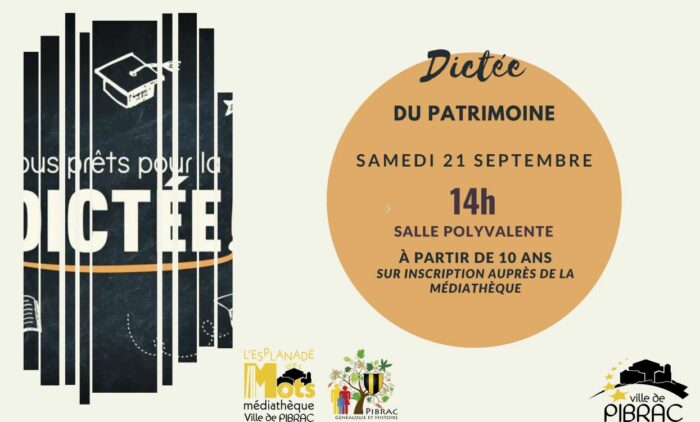 21 septembre 2024: troisième édition de la dictée du patrimoine